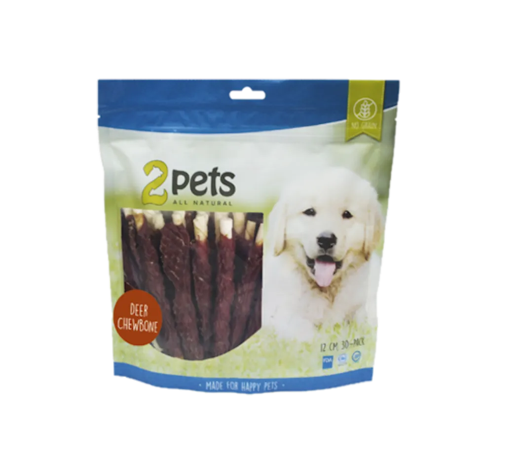 2pets Tuggrulle m hjort 28cm 12-pack XL, 1000g x 6