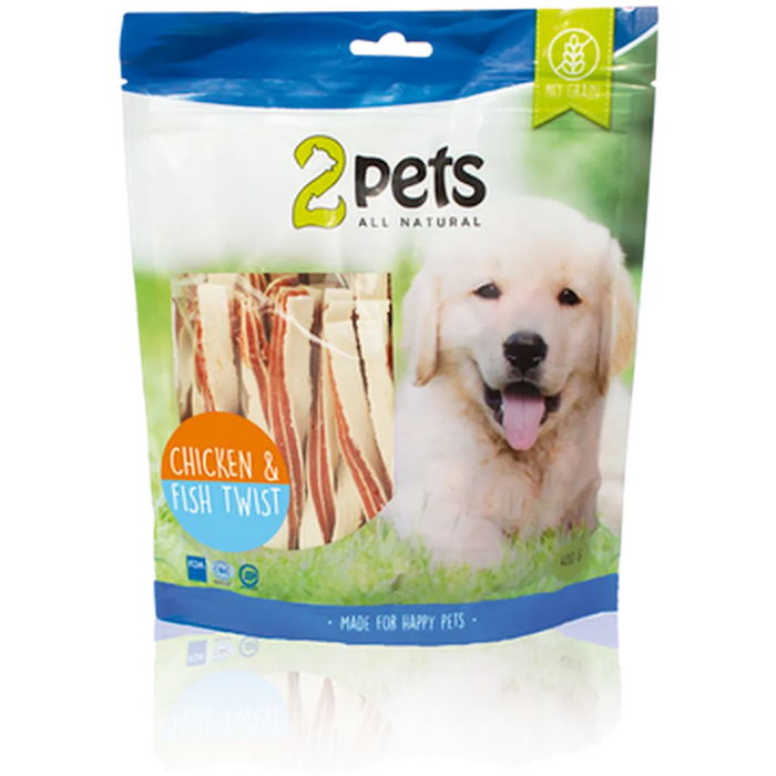 2pets Dogsnack Chicken & Fish Twist - Dog Treat