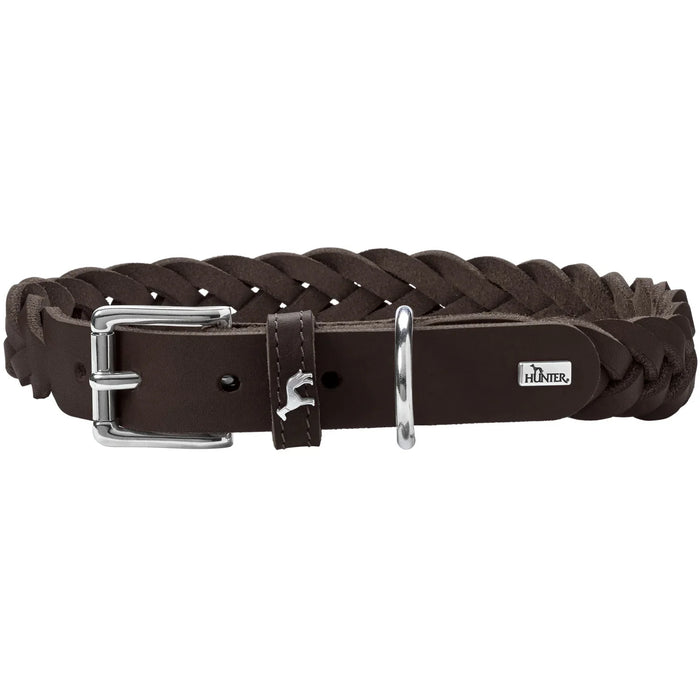 HUNTER Solid Education Special halsband Mörkbrun