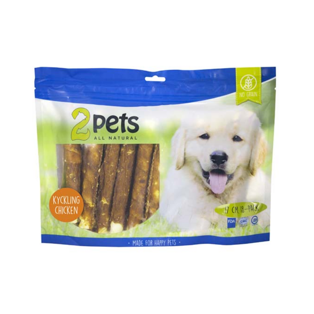 2pets Tuggrulle m kycklingfilé 17cm 18-pack XL, 840g